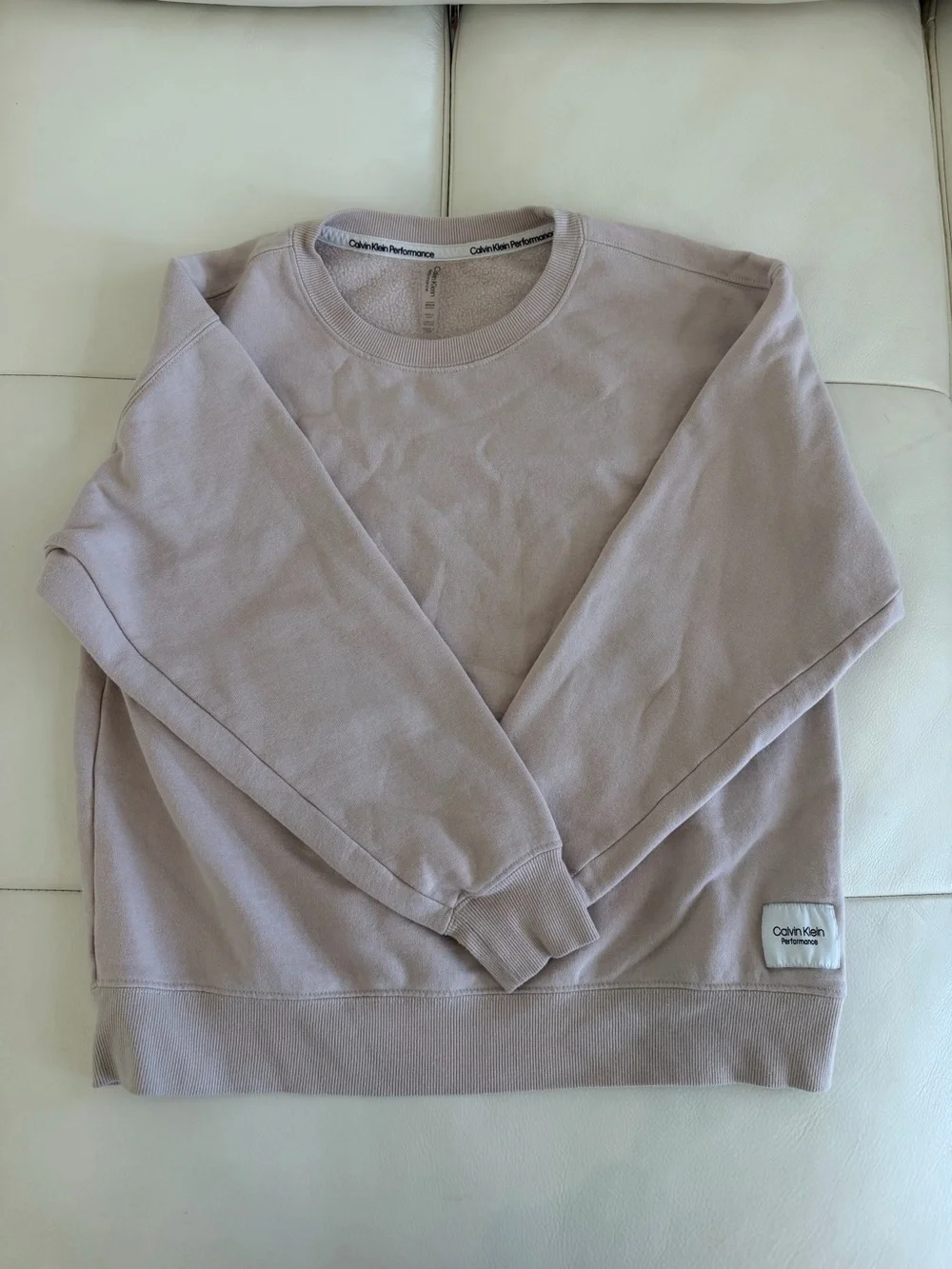 Calvin Klein Women’s Crewneck Sweater in Light Mauve